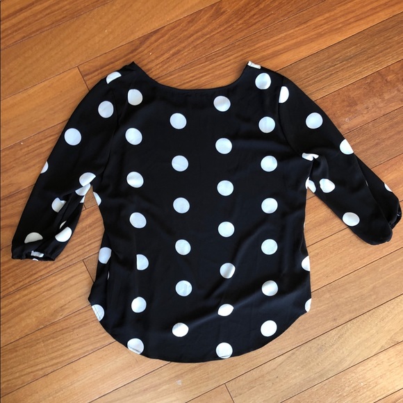 Le Lis Polka Dot Blouse - Picture 3 of 5
